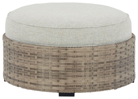 Calworth - Beige - Ottoman With Cushion