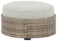 Calworth - Beige - Ottoman With Cushion