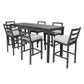 7 Piece Aluminum Outdoor Bar Set - Pewter