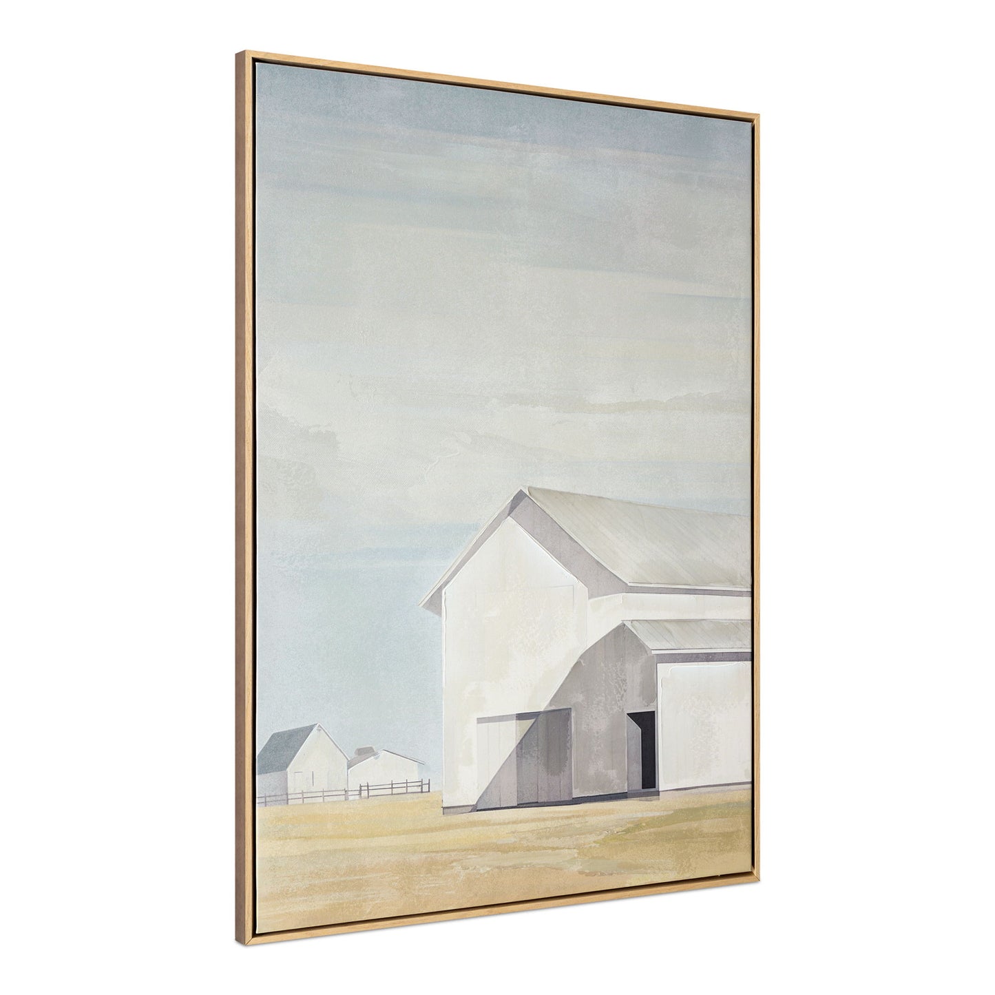 Gable - Framed Painting - Light Blue