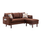 Mia - Sectional Sofa Chaise With USB Charger And Pillows