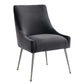 Beatrix - Velvet Side Chair With Silver Leg - Gray