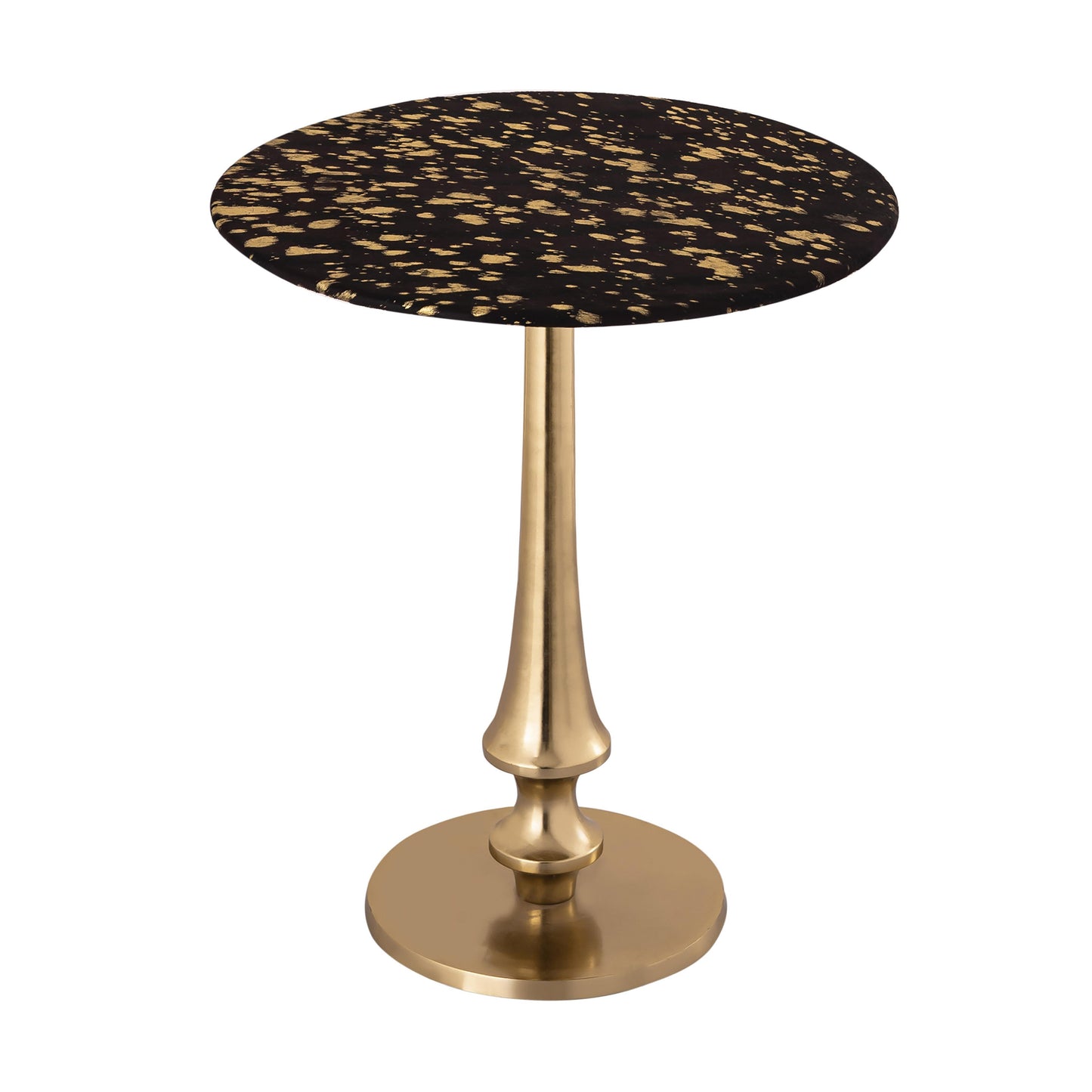 Gold Goathide - Side Table - Black