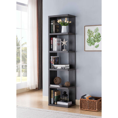 Book Stand, Home Display Bookcase With 5 Tier Shelves