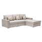 Nolan - Fabric 3 Piece Reversible Sectional Sofa