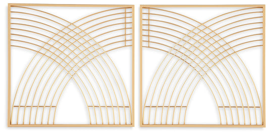 Dalkins - Gold Finish - Wall Decor Set (Set of 2)