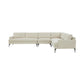 Serena - Velvet Large L-Sectional With Black Legs