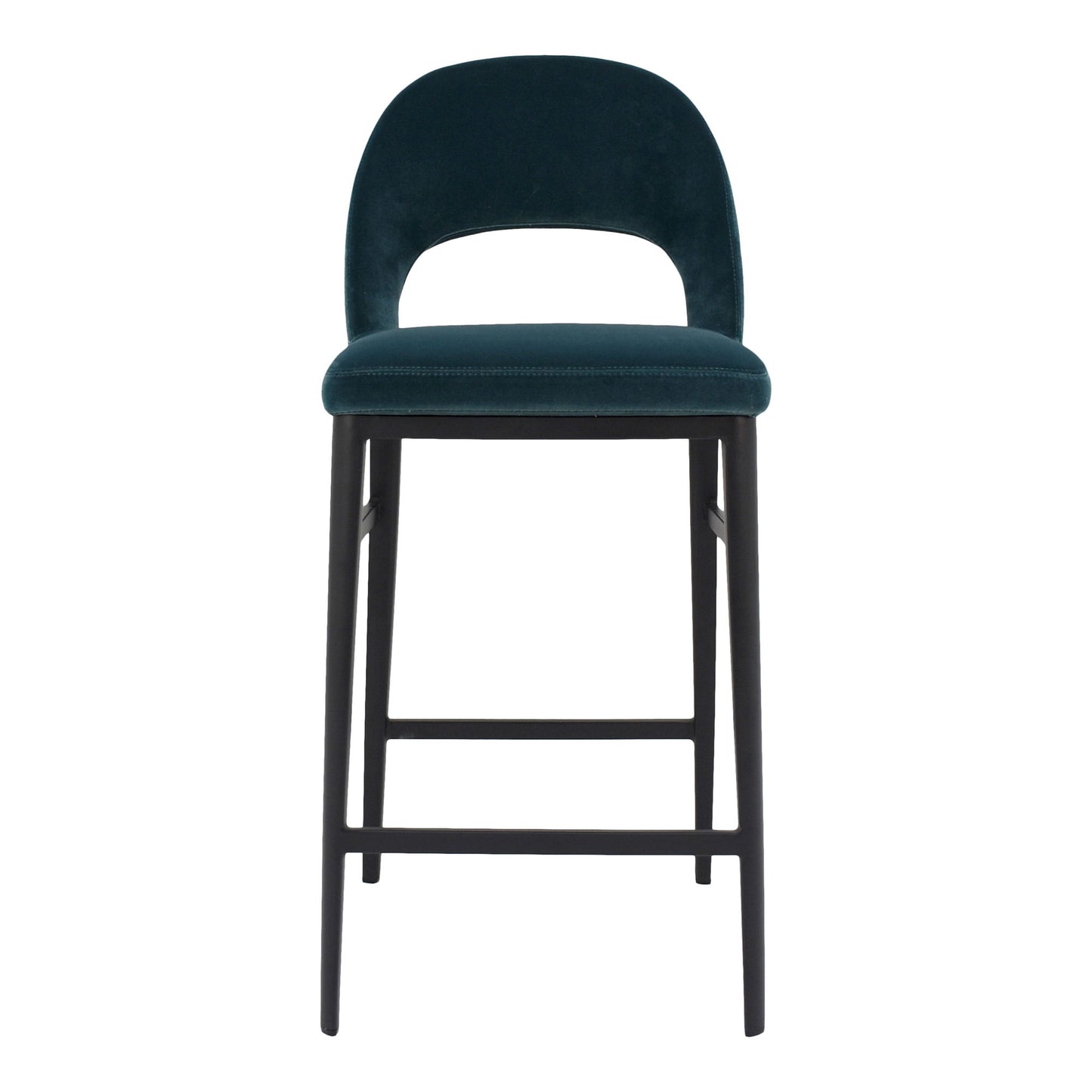 Roger - Counter Stool - Teal Velvet