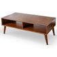 Hazel Solid Wood Coffee Table - Walnut Brown