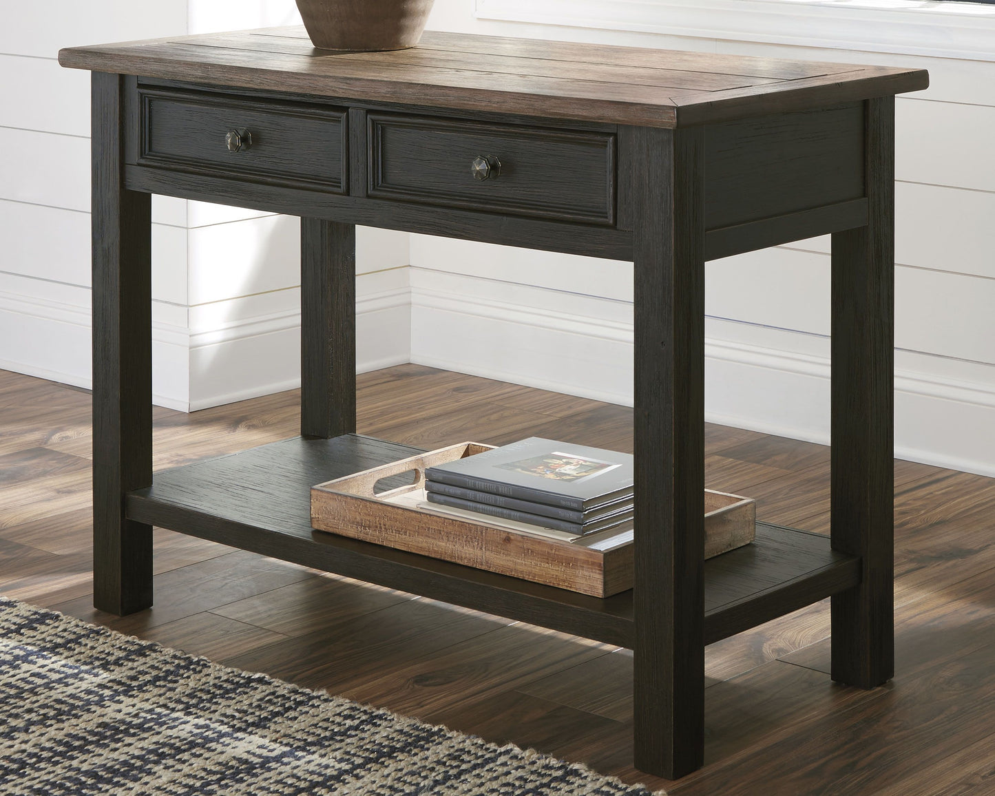 Tyler - Grayish Brown / Black - Sofa Table