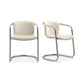 Freeman - Chrome Frame Dining Chair (Set of 2) - Blended Cream