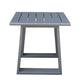 Outdoor Indoor Aluminum Square End Table/Side Table - Powdered Pewter