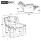 Home Theater Recliner Set Manual Recliner Chair With Wide Armrest, Two Built-In Cup Holders For Living Room