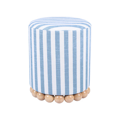 Dex - Striped Linen Ottoman