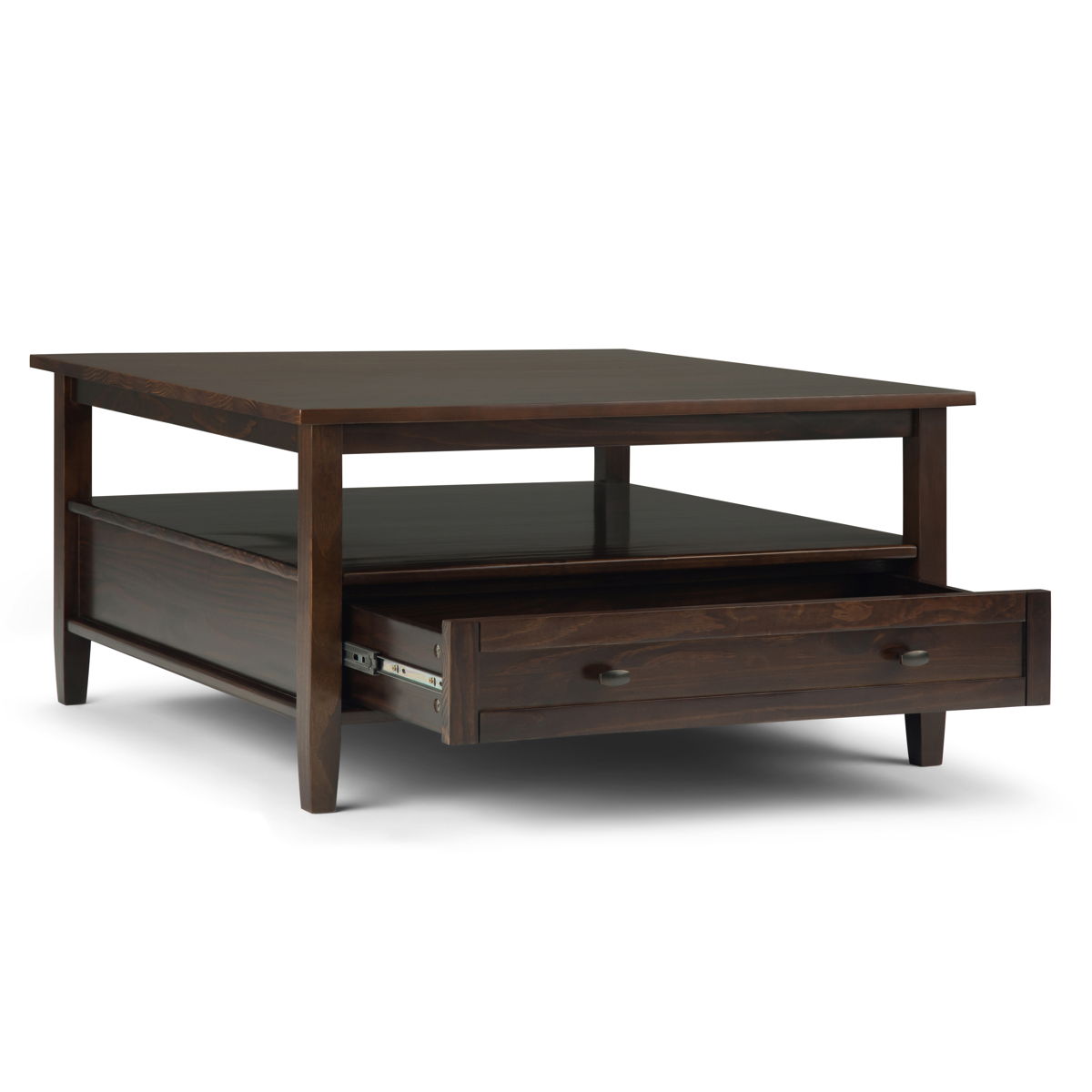 Warm Shaker - Square Coffee Table - Tobacco Brown