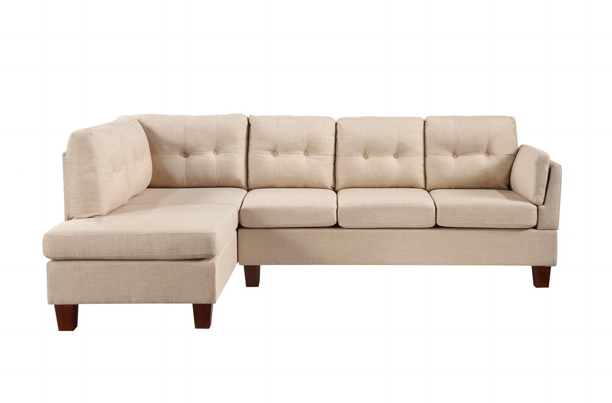 Dalia - Linen Modern Sectional Sofa With Chaise