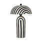 Maiori - Striped Papier Mache Table Lamp