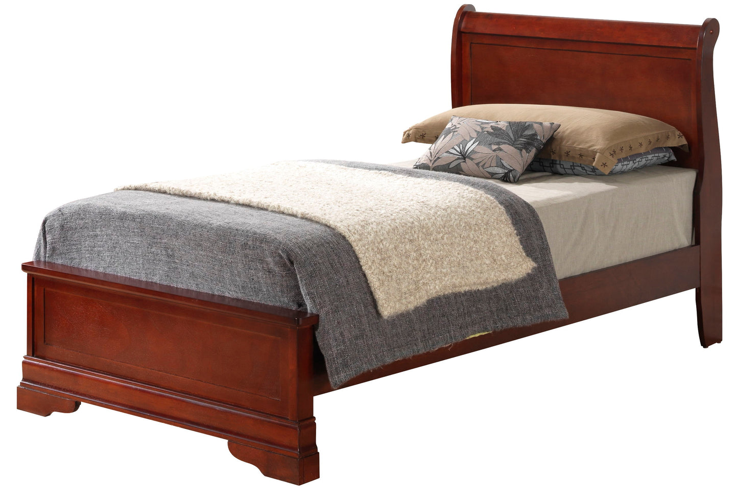 Louis Phillipe - Sleigh Bed With Low Footboard