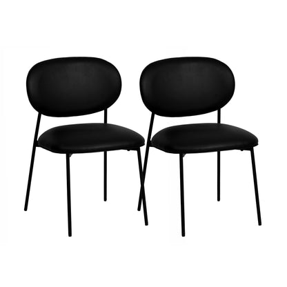 McKenzie - Vegan Leather Stackable Dining Chair (Set of 2)