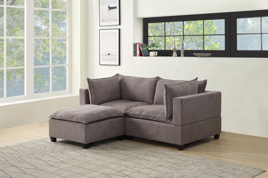 Madison - Fabric Sectional Loveseat Ottoman