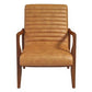 Micah - Genuine Leather Accent Chair - Tan