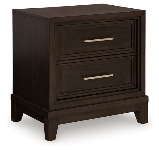 Neymorton - Dark Grayish Brown - Two Drawer Night Stand