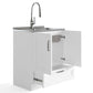 Reed - Deluxe Laundry Cabinet With Pull-Out Faucet And Stainless Steel Sink