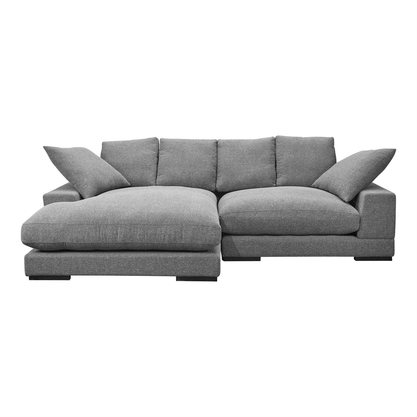 Plunge - Sectional - Gray - Fabric