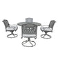 Outdoor Aluminum Dining Set With Cushion