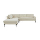 Serena - Velvet Large Chaise Sectional With Black Legs