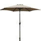 8.8' Outdoor Aluminum Patio Umbrella With 42 Pound Square Resin Umbrella Base