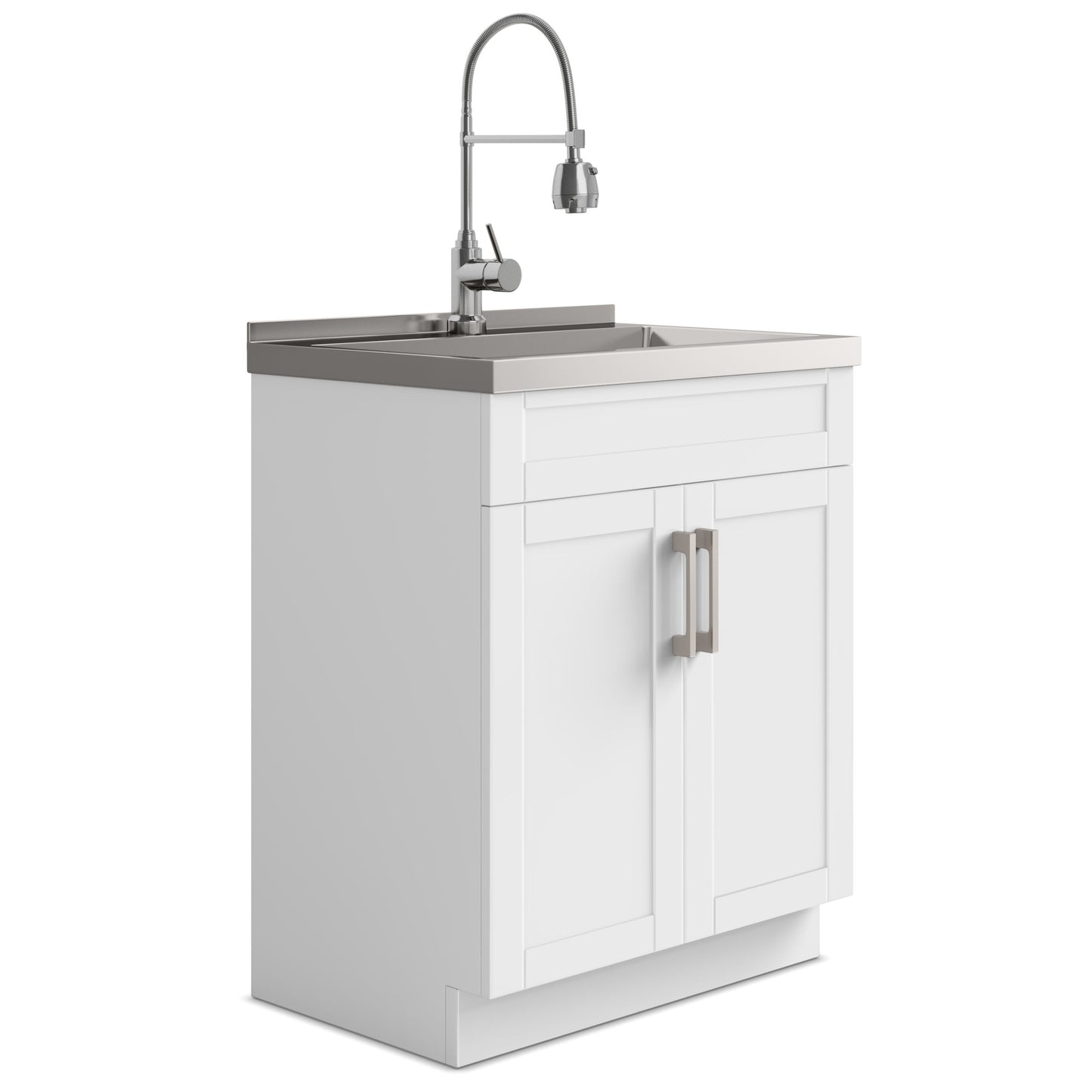 Hennessy - Deluxe Laundry Cabinet With Faucet And Stainless Steel Sink