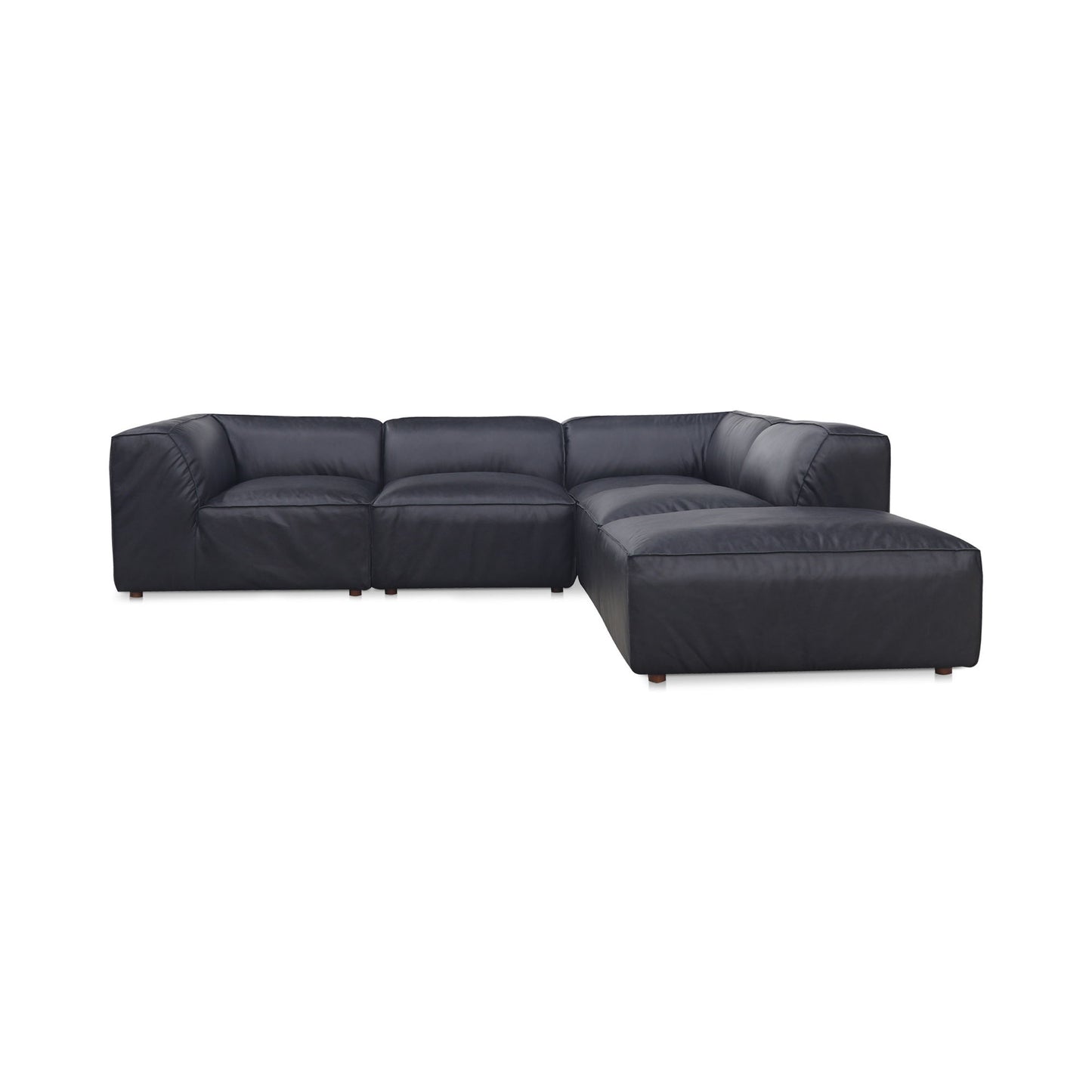 Form - Dream Modular Sectional Vantage Leather - Black