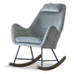 Chel - Mid-Century Modern Velvet Rocking Chair