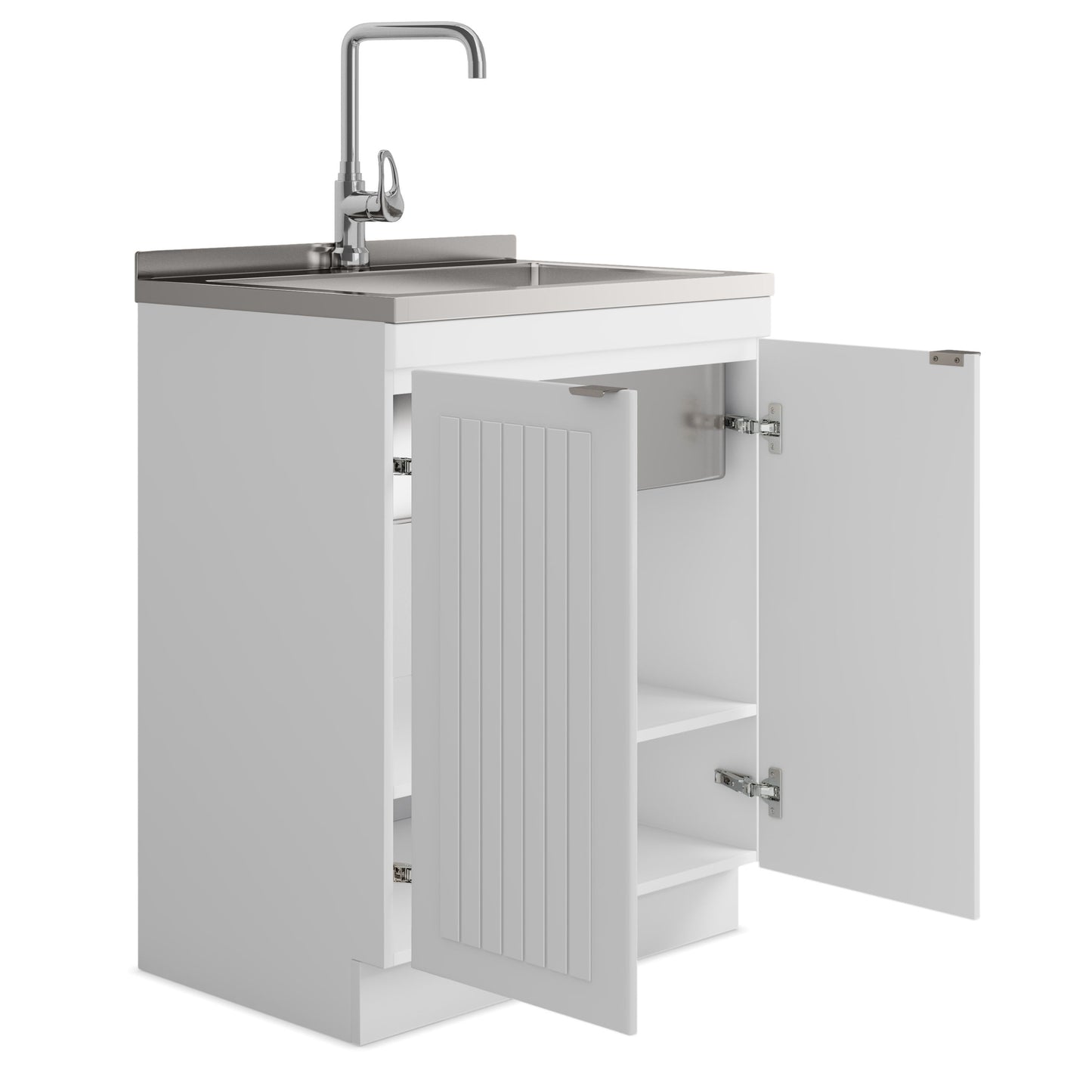 Murphy - Laundry Cabinet & Faucet And Stainless Steel Sink