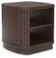 Korestone - Dark Brown - Square End Table