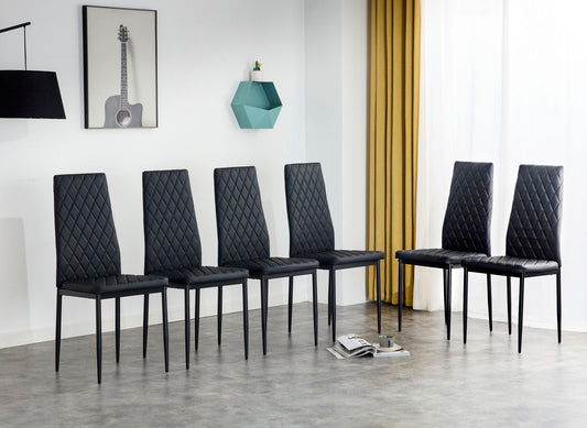 Dining Chairs (Set of 6) - Black