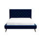 Dillon - Mid-Century Velvet Platform Bed