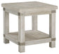 Carynhurst - White Wash Gray - Rectangular End Table