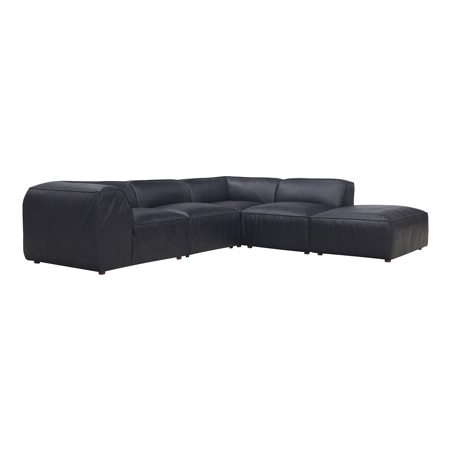 Form - Classic L Modular Sectional Vantage Black Leather