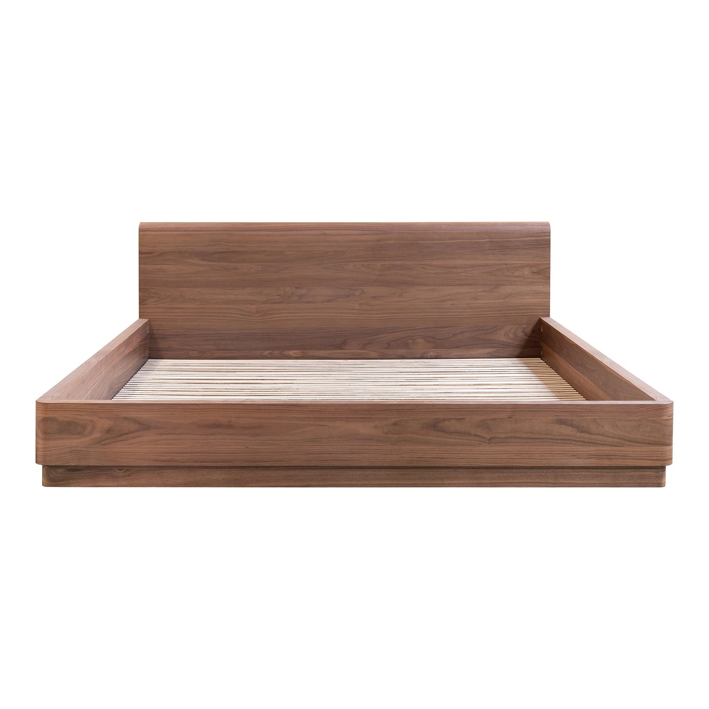 Round Off - King Bed - Natural Walnut