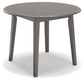 Shullden - Gray - Round Drm Drop Leaf Table