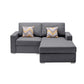 Nolan - Fabric 2-Seater Reversible Sofa With Pillows And Interchangeable Legs