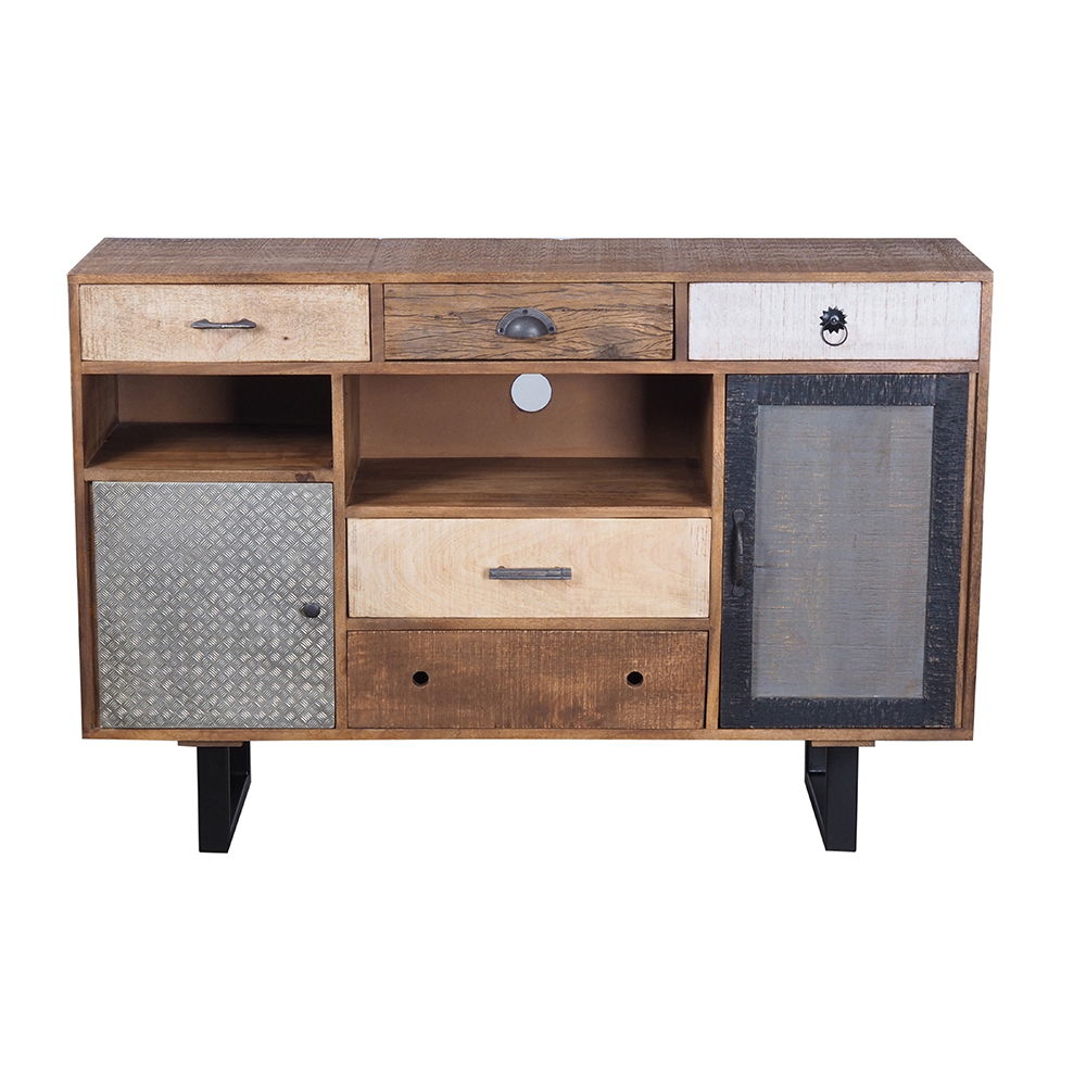 Rustic 2 Drawer Kitchen Island - Multi