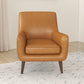 Alex - Leather Lounge Chair - Tan