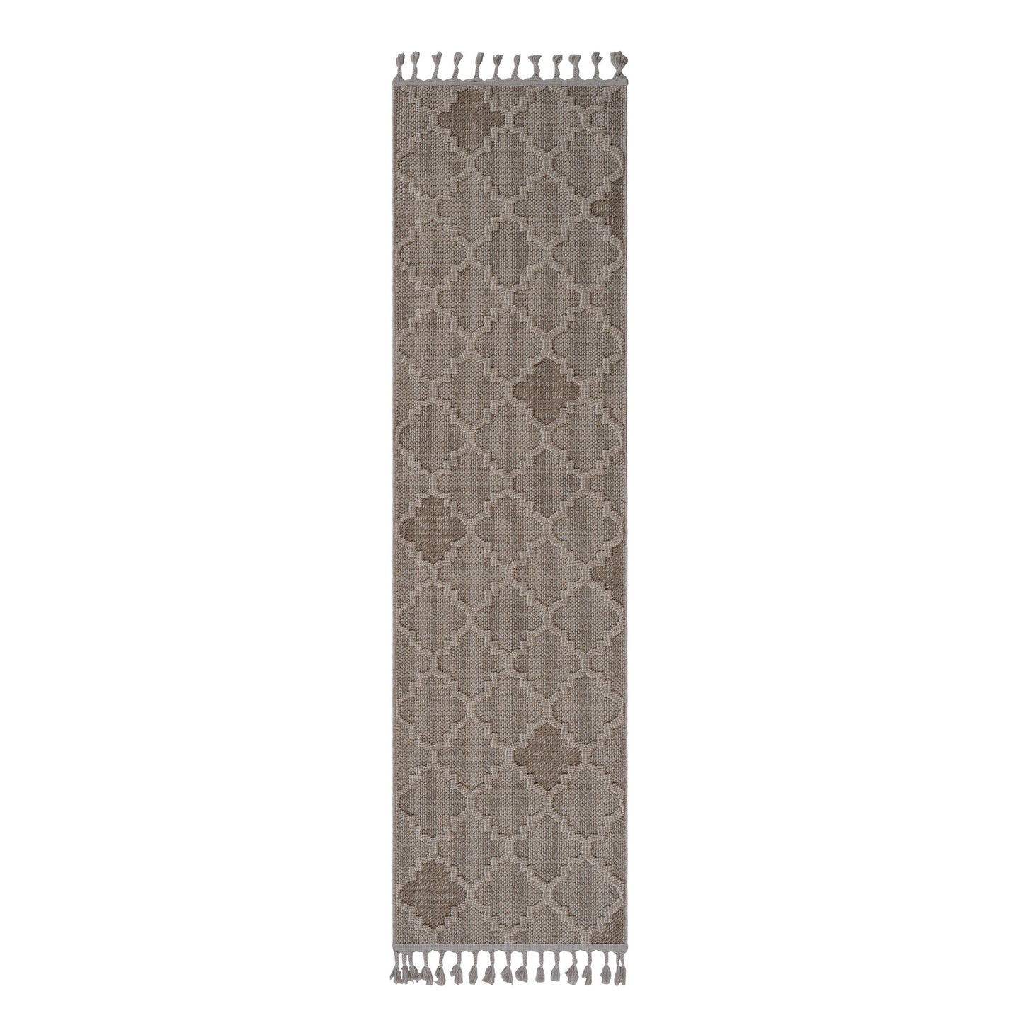 Guros - 2' x 8' Trellis Indoor / Outdoor Area Rug - Cream