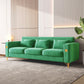 Velvet Sofa With Pillows And Gold Finish Metal Leg For Living Room