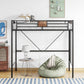 Metal Twin Loft Bed Frame With Stairs & Full-Length Guardrail, Space-Saving Design, No Box Spring Needed, Noise Free - Black