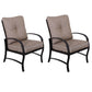 Modern Dining Chair With Back And Seat Cushion (Set of 2) - Antique Bronze