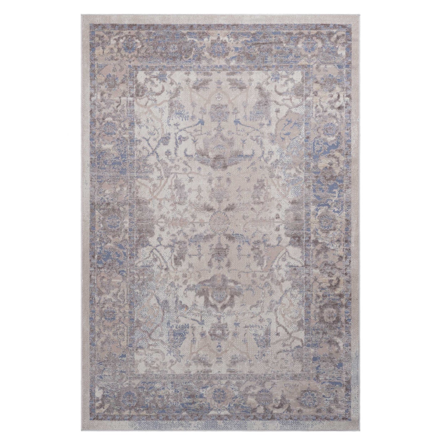 5' x 7' Traditional Non-Shedding Living Room Bedroom Dining Home Office Stylish And Stain Resistant Area Rug - Brown / Beige